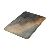 Dusty Navy Blue Burnt Sinaasappel Sage Abstract Badmat (Gekanteld)