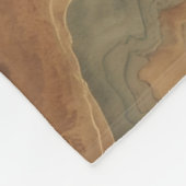 Dusty Navy Blue Burnt Sinaasappel Sage Abstract Fleece Deken (Hoek)