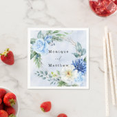 Dusty Navy Blue Floral Wedding Servet (Insitu)