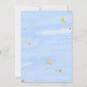 Dusty Navy Blue Gold Agate Waterverf Wedding Kaart (Achterkant)