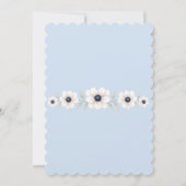 Dusty Navy Blue Ivory Anemone Timeless Wedding Kaart (Achterkant)