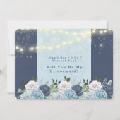 Dusty Navy Blue Peony zal mijn Bridesmaid zijn Kaart (Voorkant)