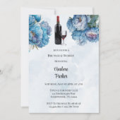 Dusty Navy Paint Peony Brunch & Bubbly Kaart (Voorkant)