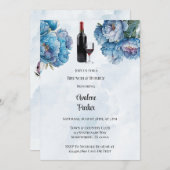 Dusty Navy Paint Peony Brunch & Bubbly Kaart (Voorkant / Achterkant)