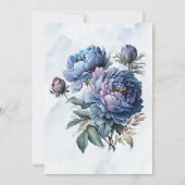 Dusty Navy Paint Peony Couples Douche Kaart (Achterkant)