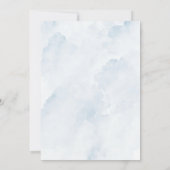 Dusty Navy Paint Peony Engagement Party Kaart (Achterkant)