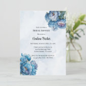 Dusty Navy Paint Peony Vrijgezellenfeest Kaart (Staand voorkant)