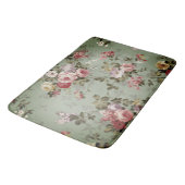  Dusty Olive Green Floral Design Badmat (Gekanteld)