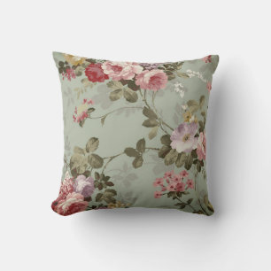Dusty Olive Green Floral Design Kussen