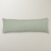 Dusty Olive Green Floral Design Lichaamskussen (Achterkant)