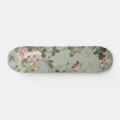  Dusty Olive Green Floral Design Persoonlijk Skateboard (Horizontaal)
