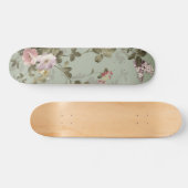  Dusty Olive Green Floral Design Persoonlijk Skateboard (Horizontaal)