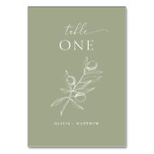 Dusty Olive Green Wedding | Elegante rustieke tuin Kaart (Achterkant)
