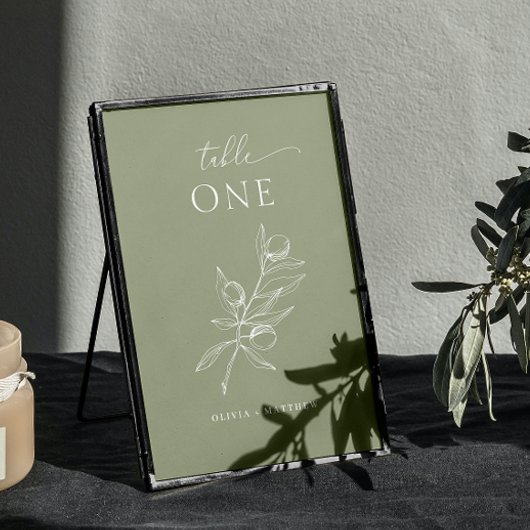 Dusty Olive Green Wedding | Elegante rustieke tuin Kaart