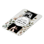 Dusty Olive & Pink Waterverf Floral Save the Date Magneet (Linkerzijde)