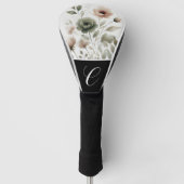 Dusty Olive & Pink Waterverf Modern Floral Golfheadcover (Voorkant)