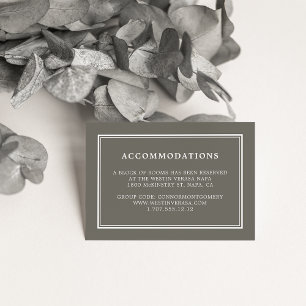 Dusty Olive Wedding Hotel Accommododatie Kaarten