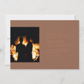 Dusty Oranje Terracotta Elegant Border Photo Save The Date (Achterkant)