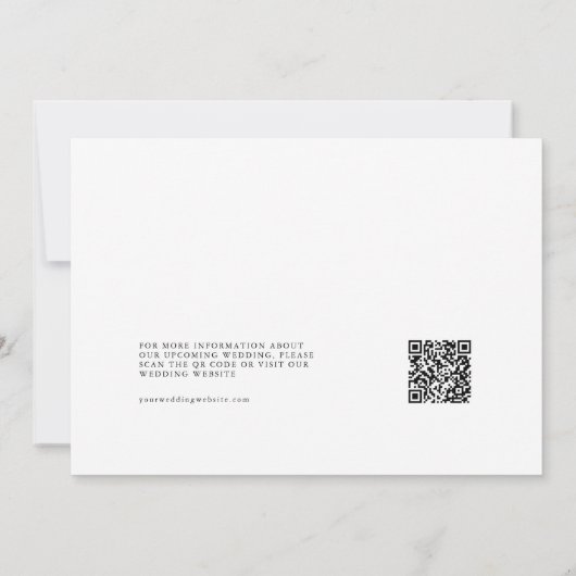 Dusty Paars Boho Arch Photo QR Code Save the Date Kaart (Achterkant)