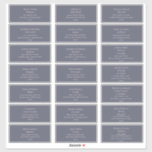 Dusty Paars en Beige Font Guest Adresetiketten Sticker<br><div class="desc">Deze stoffige paarse en beige adresetiketten zijn perfect voor uw rustige  bruiloft. Het ontwerp is voorzien van een minimale hedendaagse beige doopvont met een donkere paarse achtergrond. Perfect voor een zomer,  lente,  herfst,  of winterbruiloft.</div>