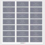 Dusty Paars en Beige Font Guest Adresetiketten Sticker (Vel)