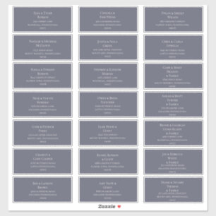 Dusty Paars en Beige Font Guest Adresetiketten Sticker