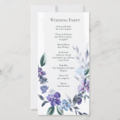 Dusty Paars Floral Garden Wedding Order of Servic (Achterkant)
