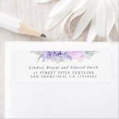 Dusty Paars Floral Wedding Label (Insitu)
