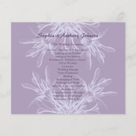 Dusty Paars Floral Wedding Programme