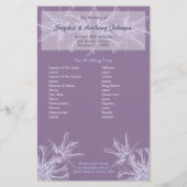 Dusty Paars Floral Wedding Programme (Achterkant)