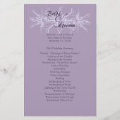 Dusty Paars Floral Wedding Programme (Voorkant)