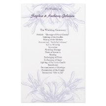 Dusty Paars Floral Wedding Programme