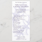 Dusty Paars Floral Wedding Programme Programmakaart (Achterkant)