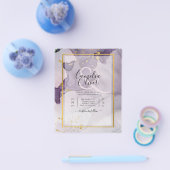 Dusty Paars Gold Alcohol INK Abstract Weddenschap Flyer (Enkel)