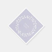 Dusty Paars Hand Printed Holly Wreated Kerstmis Servet (Hoek)