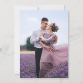 Dusty Paars Lavender Gold Geometric Wedding Invit Kaart (Achterkant)