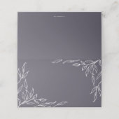 Dusty Paars Leaf Motif Thanksgiving Folded Plaatskaartje (Buitenkant ongevouwen)