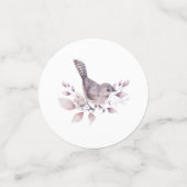 Dusty Paars Mauve Pink Blush Pink Leaves Confetti (Kleine voorkant)