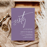 Dusty Paars minimalist uitnodiging 60th Birthday<br><div class="desc">*** Voer in de zoekopdracht voor winkels H013 in om alle overeenkomende objecten *** te zoeken of bezoek ons Paarse, ononderbroken Collectie. *** Dit ontwerp van hoge kwaliteit is eenvoudig aan te passen aan uw trouwkleuren, -stijlen en -thema. Voor verdere aanpassing, te klikken gelieve de "Edit gebruikend het Hulpmiddel van...</div>
