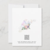 Dusty Paars Peach Floral QR Code Save the Date Aankondiging (Achterkant)