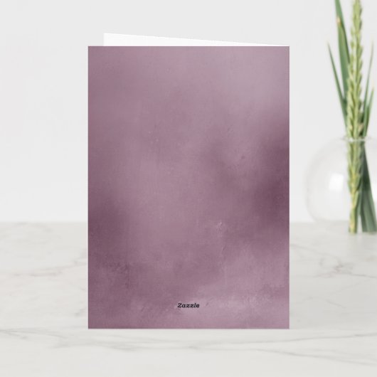 Dusty Paars Waterverf Arch Foto Afstuderen Bedankkaart (Achterkant)