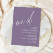 Dusty Paars we doen een minimalistische uitnodigin Kaart