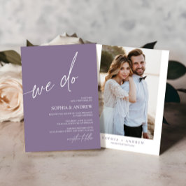 Dusty Paars we doen een minimalistische uitnodigin Kaart