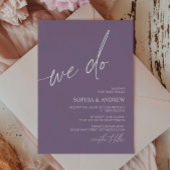 Dusty Paars we doen een minimalistische uitnodigin Kaart