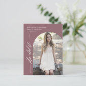 Dusty Paars ze deed het Afstuderen Foto na Briefkaart (Staand voorkant)