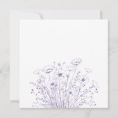 Dusty Paarse achtergrond foto bruiloft dank u Kaart (Achterkant)