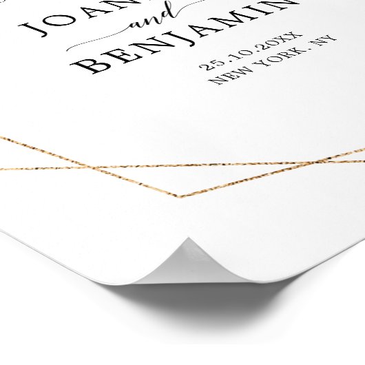 Dusty Paarse Blooms Geometric Weduwen Welkom Poster (Hoek)