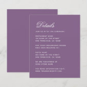 Dusty Paarse Budget Bruiloft Details Behuizing Kaa (Voorkant / Achterkant)