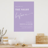 Dusty Paarse de avond voor repetitie teken Poster (Keuken)