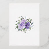 Dusty Paarse Eucalyptus Botanical Wedding Folie Uitnodiging (Achterkant)